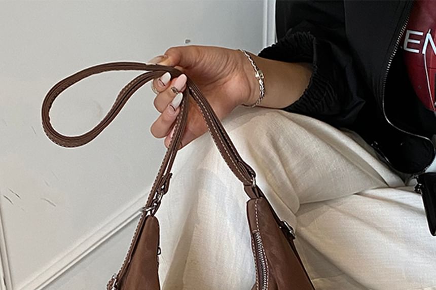 Faux Leather Leopard Print Shoulder Bag
