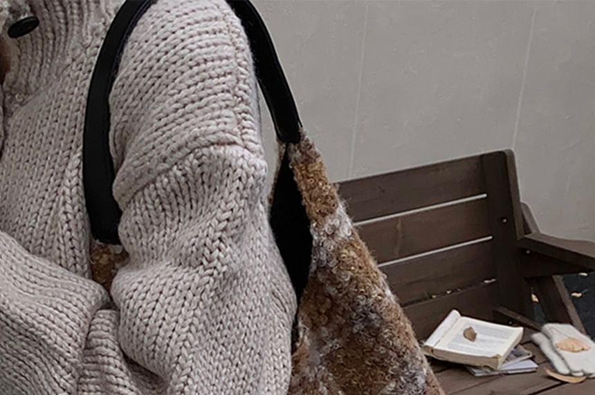 Plaid Tweed Shoulder Bag