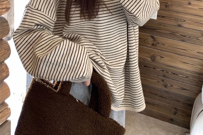 Striped Sweater with Crewneck