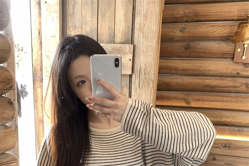 Striped Sweater with Crewneck