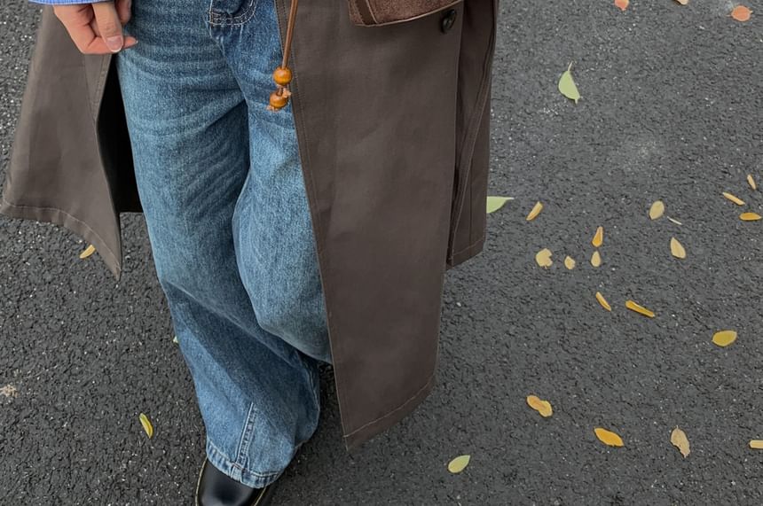 Buckled Faux Suede Shoulder Bag