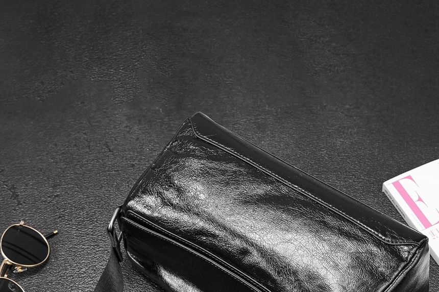 Plain Genuine Leather Crossbody Bag