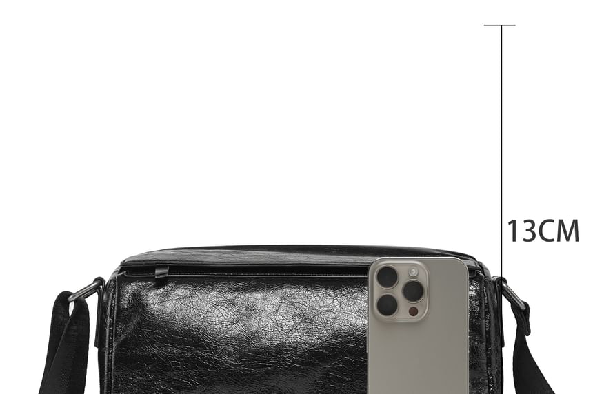 Plain Genuine Leather Crossbody Bag