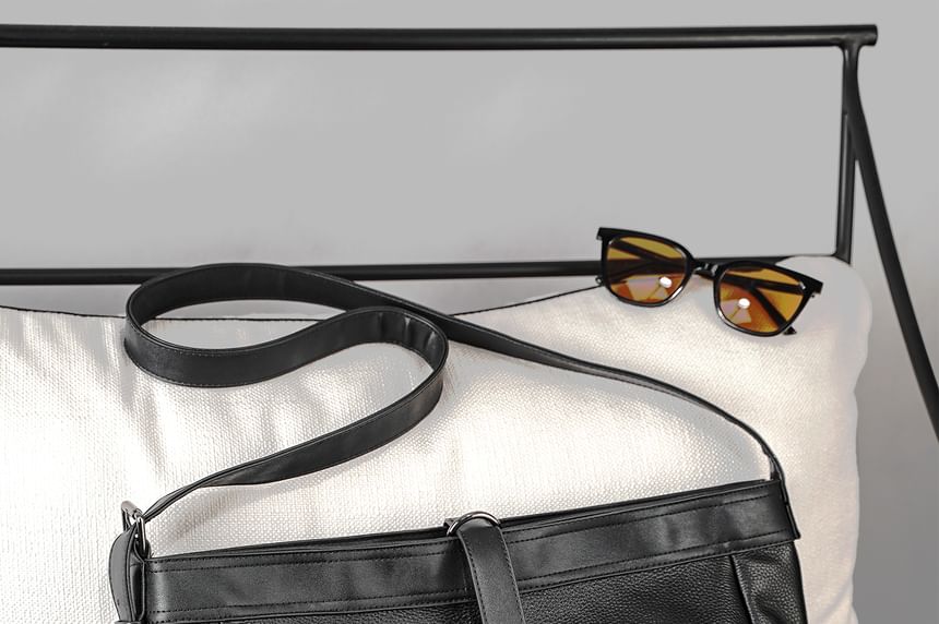 Plain Genuine Leather Crossbody Bag