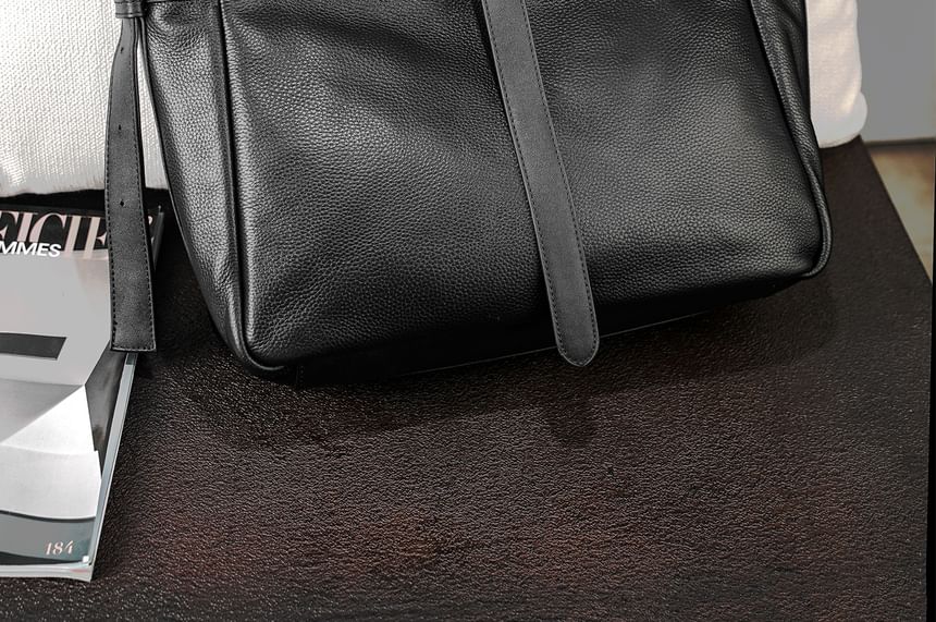 Plain Genuine Leather Crossbody Bag