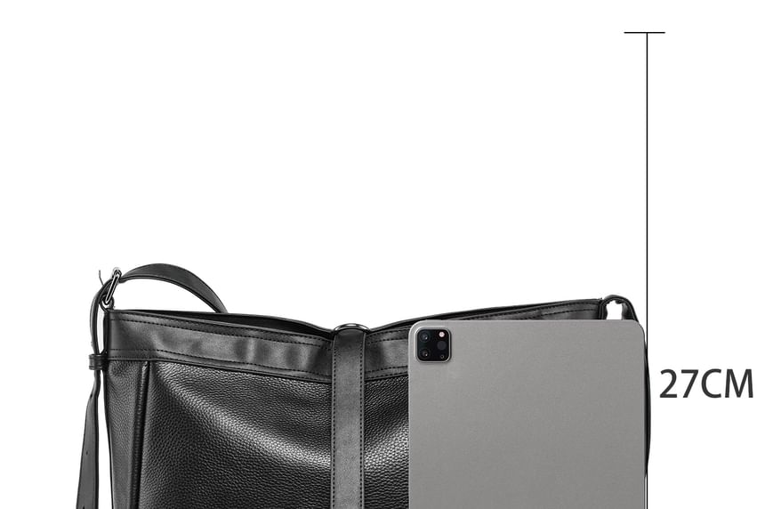 Plain Genuine Leather Crossbody Bag