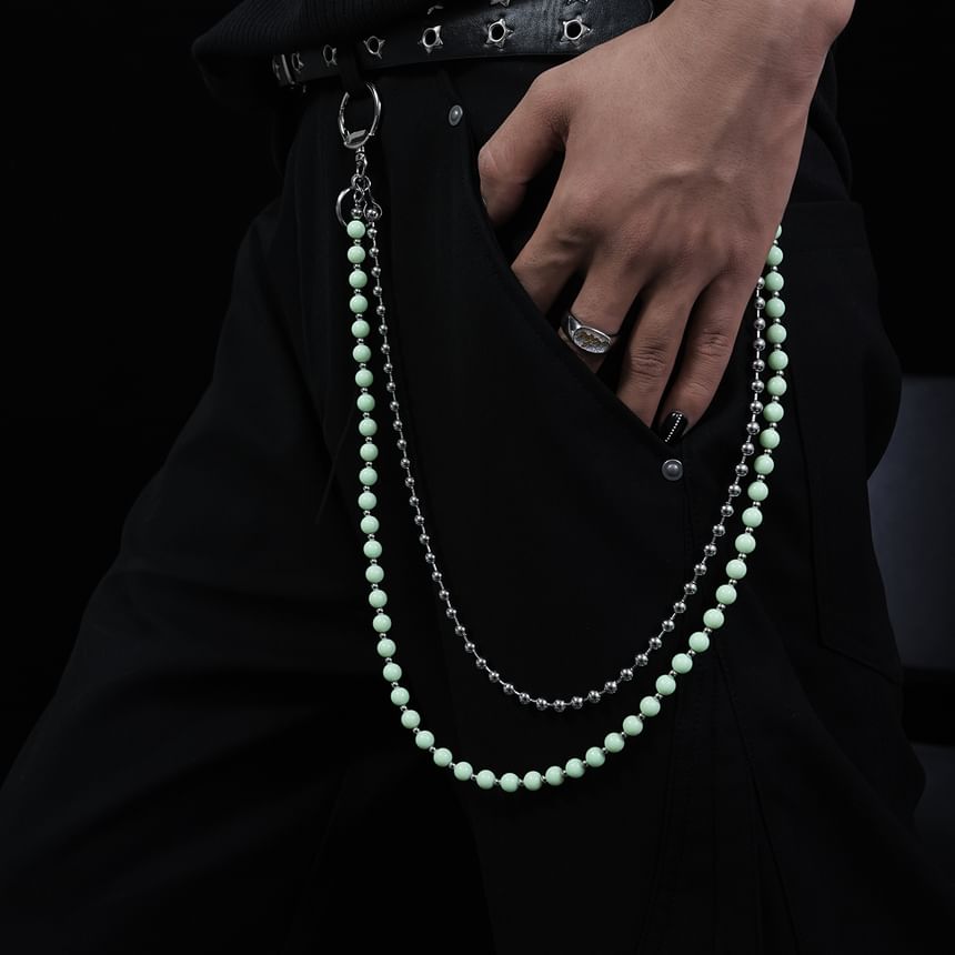 Stainless Steel Beaded Pants Chain (Various Designs)