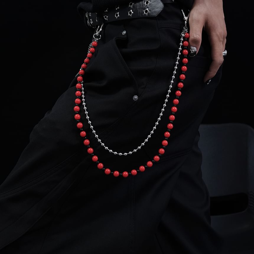 Stainless Steel Beaded Pants Chain (Various Designs)