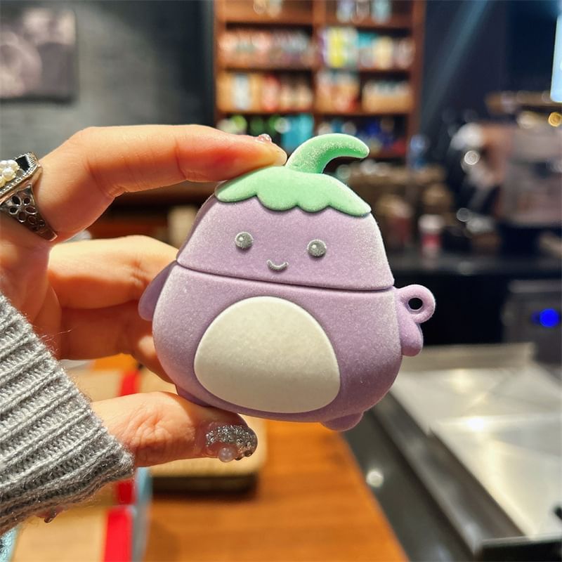 Eggplant Apple AirPods / Pro Earphone Case Skin / Charm / Set