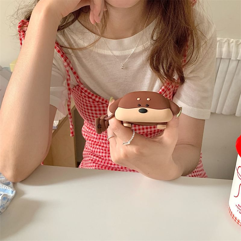 Dog Apple AirPods / Pro Earphone Case Skin with Charm