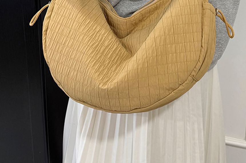 Shirred Fabric Hobo Bag