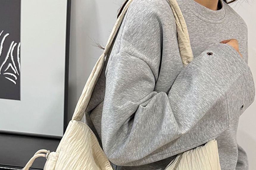 Shirred Fabric Hobo Bag