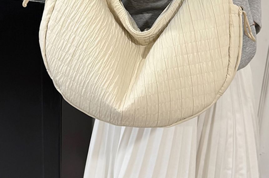 Shirred Fabric Hobo Bag