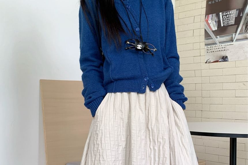 Textured Maxi A-Line Skirt