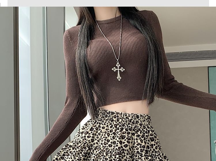 Leopard Print Tiered Mini A-Line Skirt