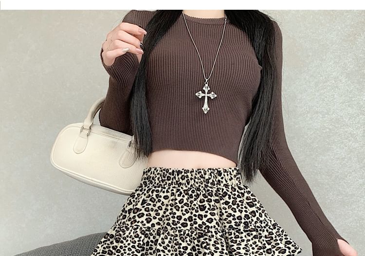 Leopard Print Tiered Mini A-Line Skirt