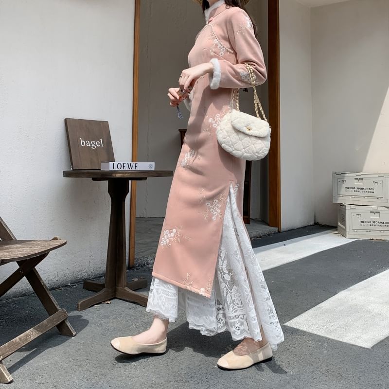Lace Maxi A-Line Skirt