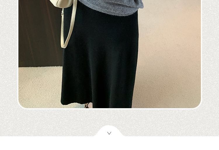 Boat Neck Sweater in Plain Style