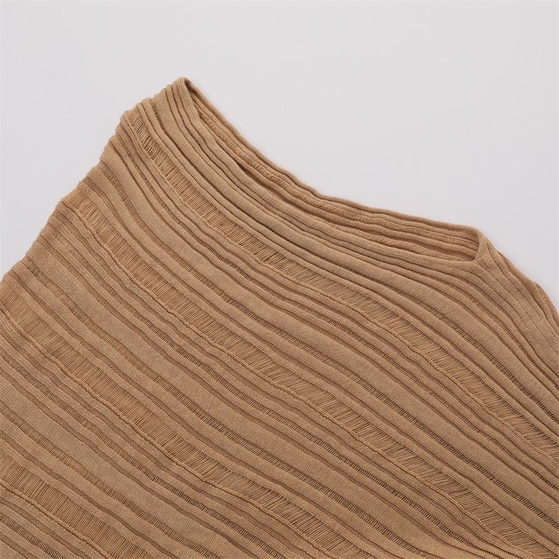 Ribbed Sweater with Boat Neckline