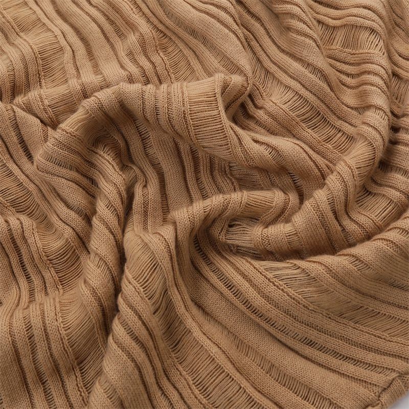 Ribbed Sweater with Boat Neckline