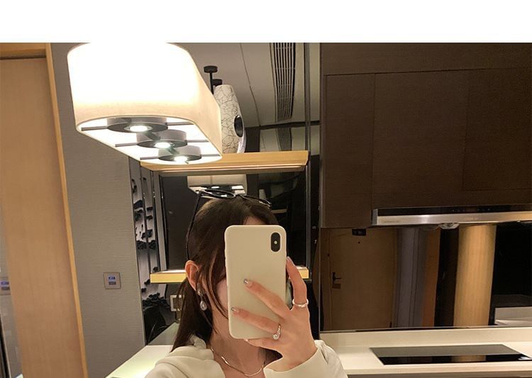 Drawstring Hoodie with V-Neckline