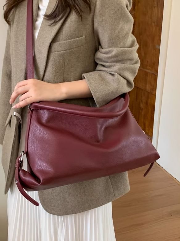 Faux Leather Crossbody Shoulder Bag