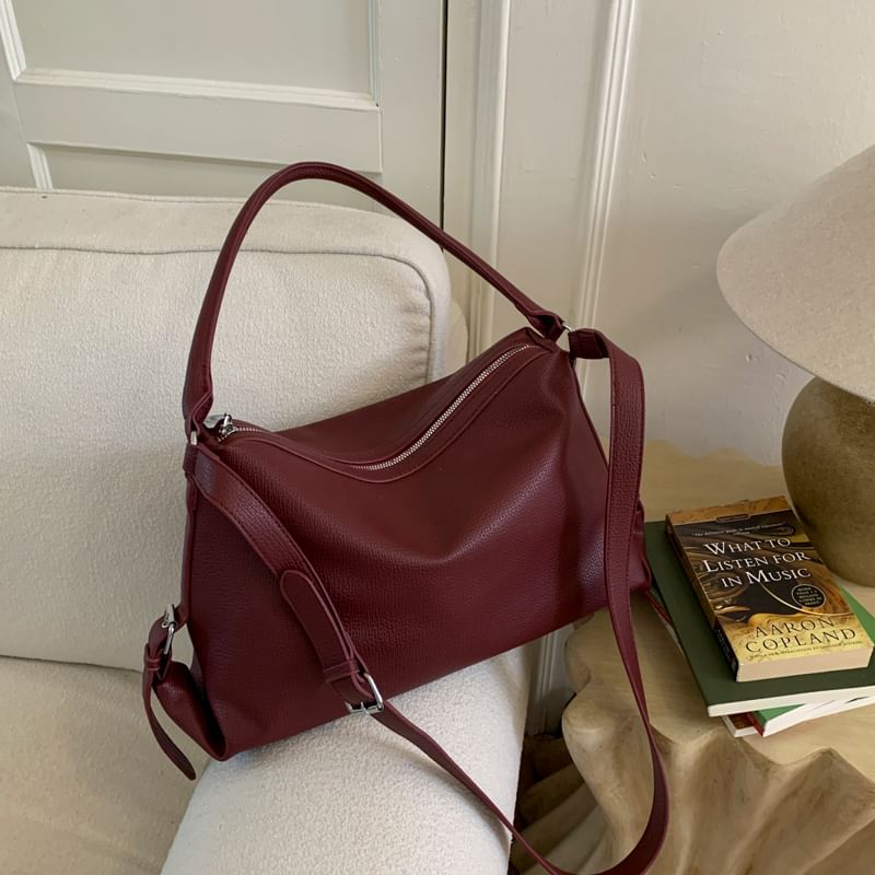 Faux Leather Crossbody Shoulder Bag