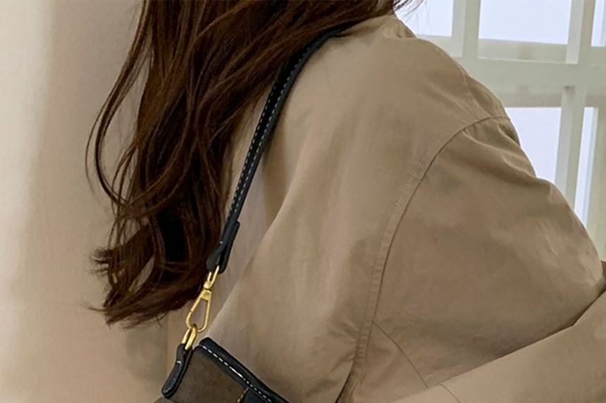 Flap Pocket Faux Suede Shoulder Bag
