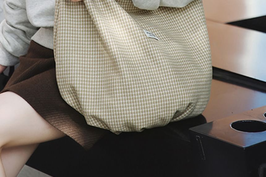 Plaid Fabric Tote Bag