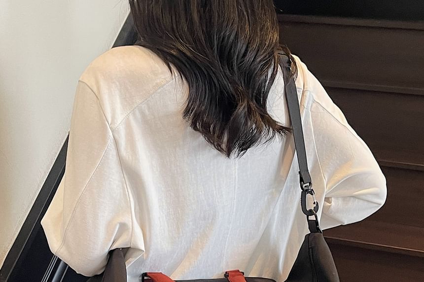 Contrast Handle Carryall Bag