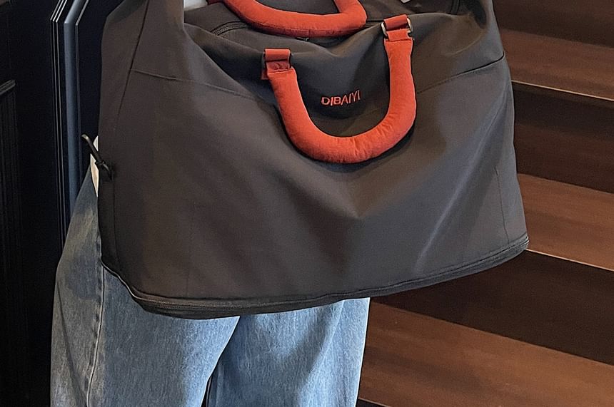 Contrast Handle Carryall Bag