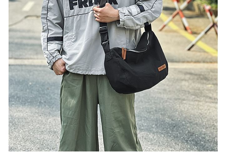 Plain Nylon Crossbody Bag