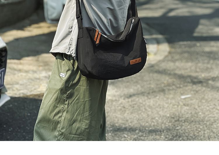 Plain Nylon Crossbody Bag