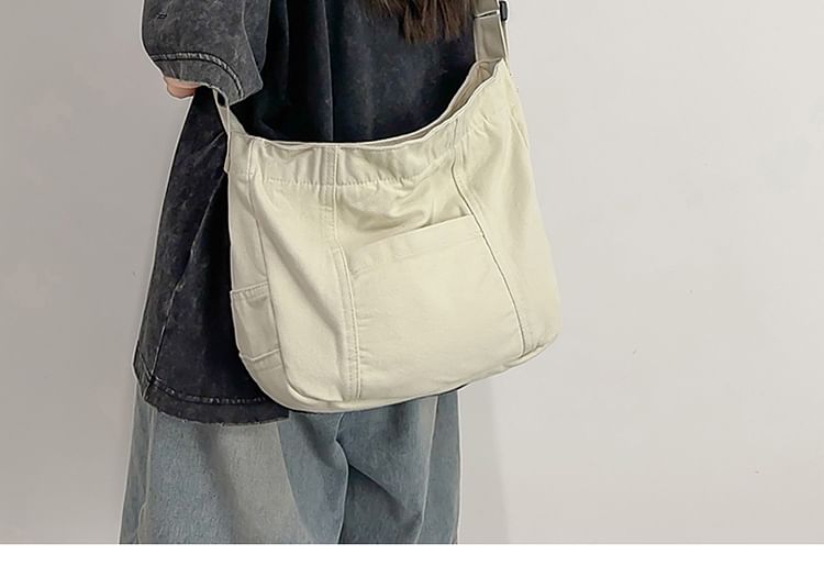 Plain Canvas Crossbody Bag