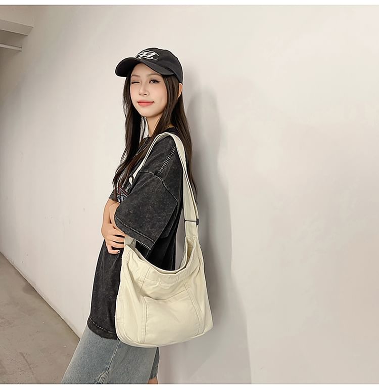 Plain Canvas Crossbody Bag
