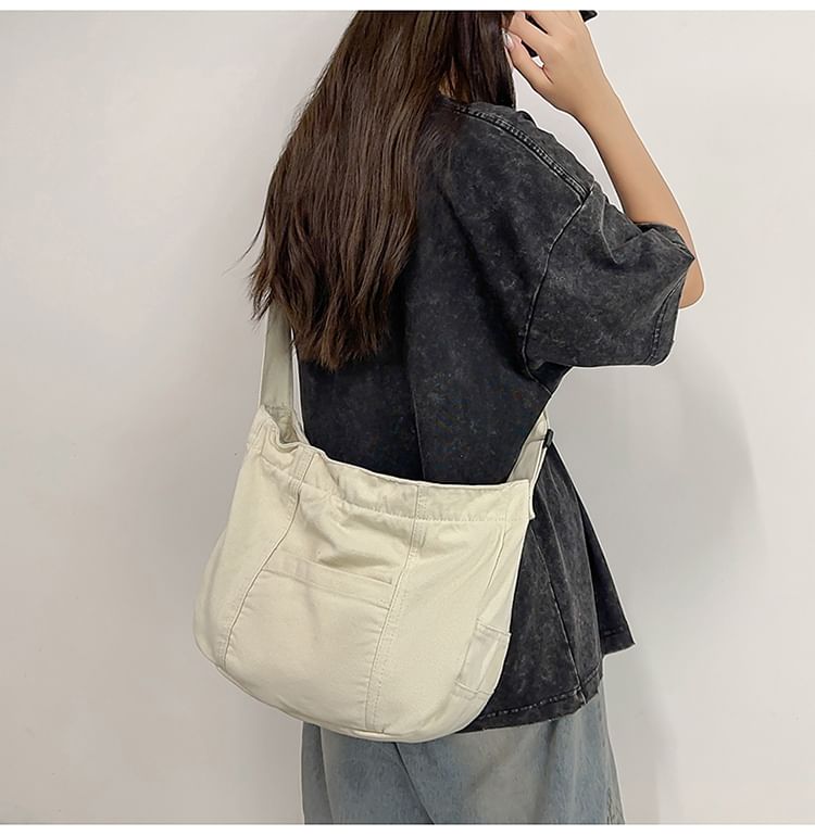 Plain Canvas Crossbody Bag