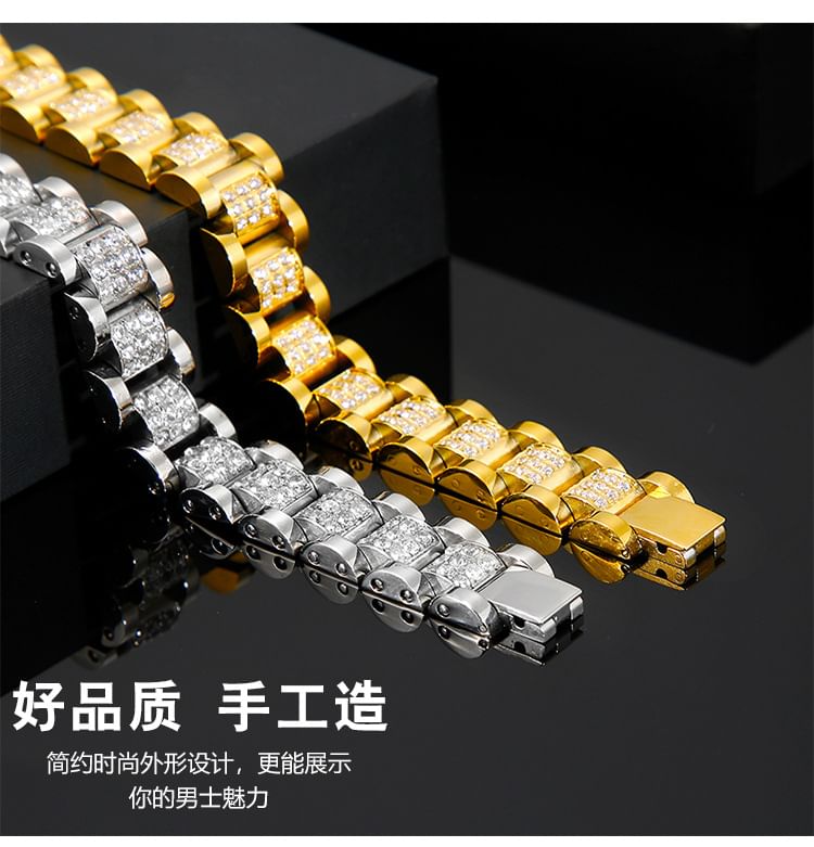 Rhinestone Watch Strap Bracelet