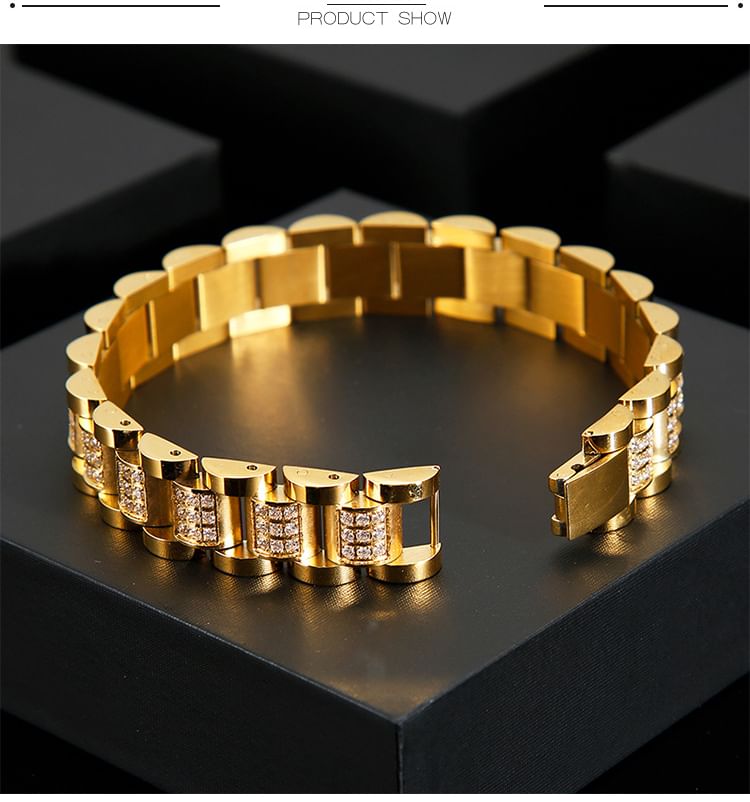 Rhinestone Watch Strap Bracelet