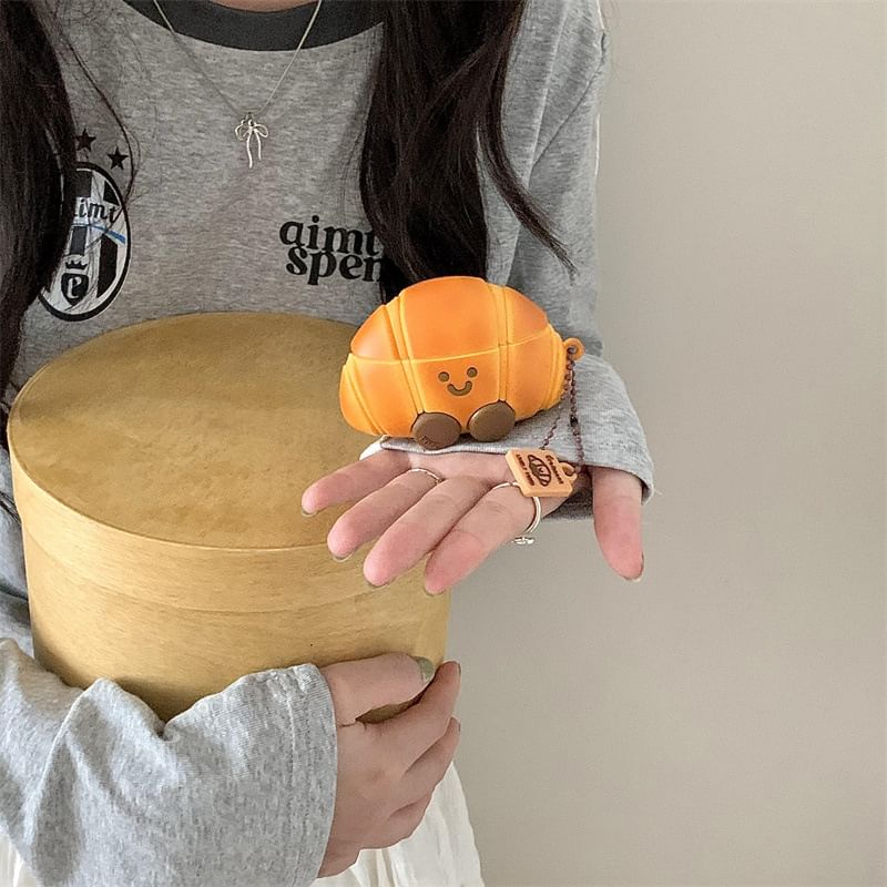 Croissant Apple AirPods / Pro Earphone Case Skin with Charm