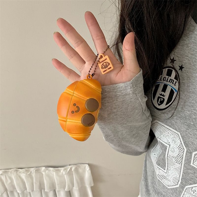 Croissant Apple AirPods / Pro Earphone Case Skin with Charm