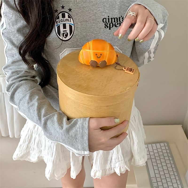 Croissant Apple AirPods / Pro Earphone Case Skin with Charm