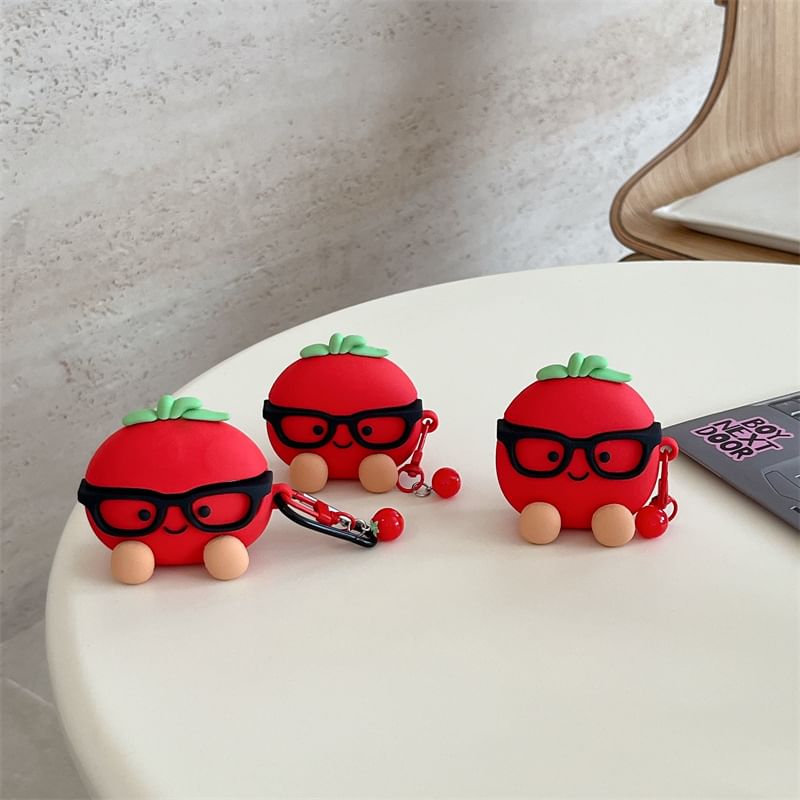 Tomato Apple AirPods / Pro Earphone Case Skin / Charm / Set