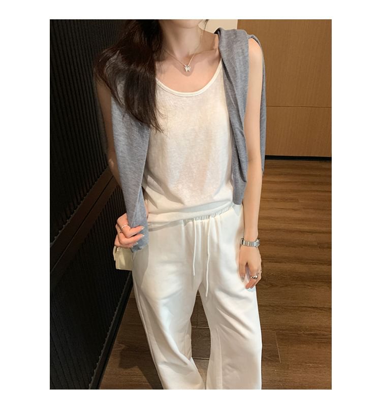 V-Neck Plain Cardigan