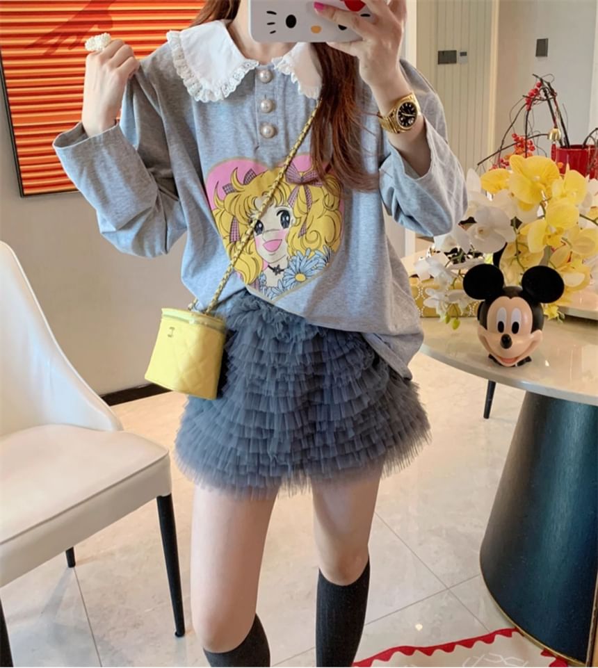 Elastic Waist Plain Sheer Mini Skirt
