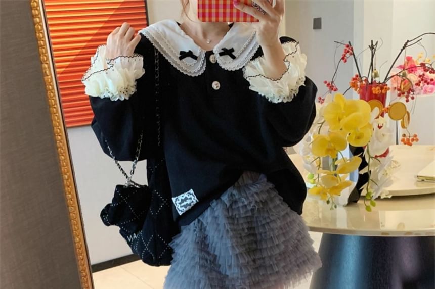 Elastic Waist Plain Sheer Mini Skirt