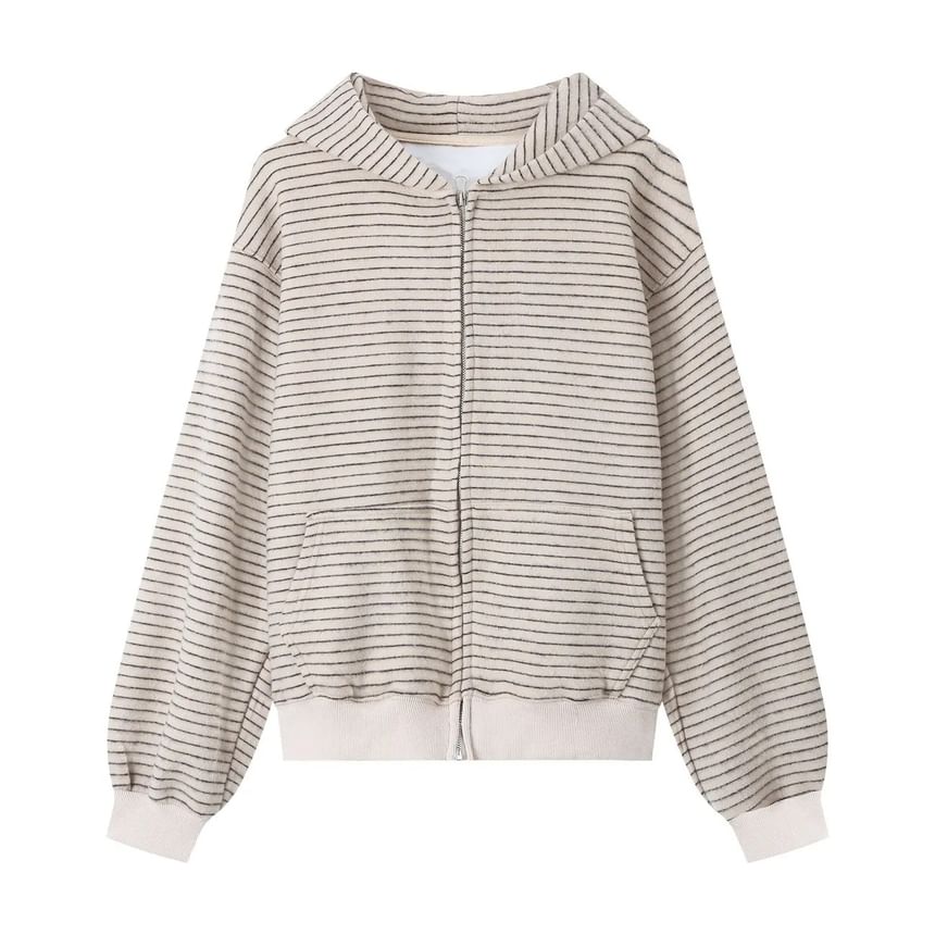 Striped Zip-Up Hoodie