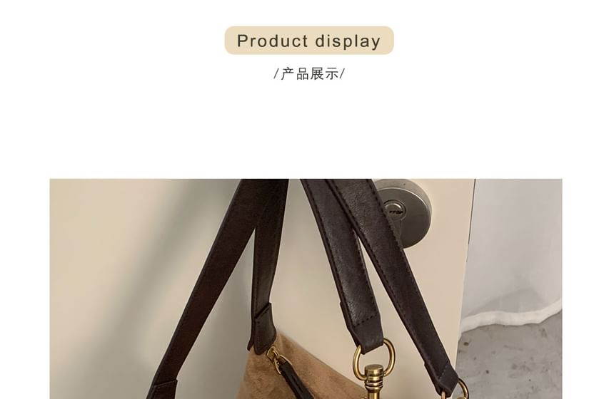 Faux Leather Plain Zip Shoulder Bag