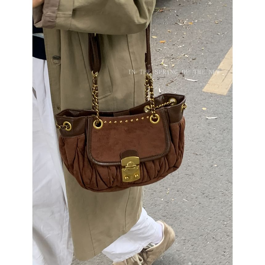 Plain Flap Shoulder Bag