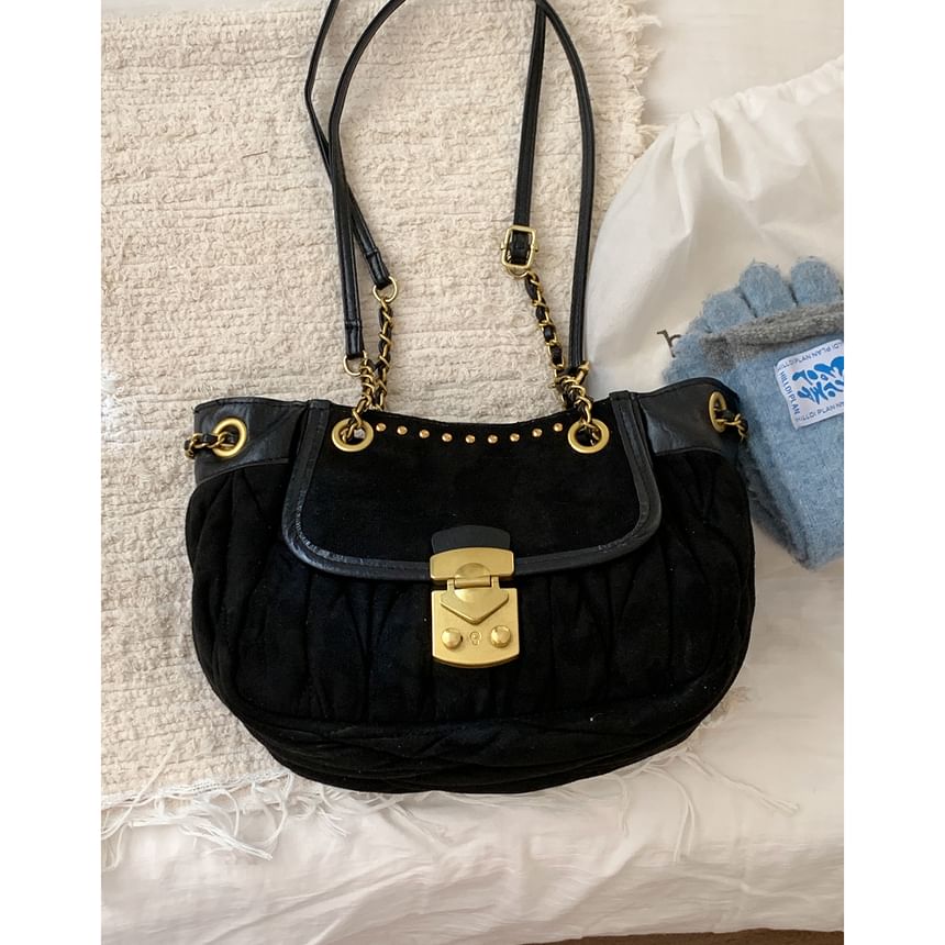 Plain Flap Shoulder Bag