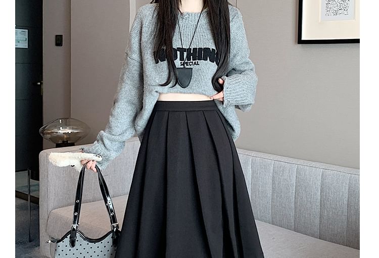 High Rise Plain Mini Pleated Skirt